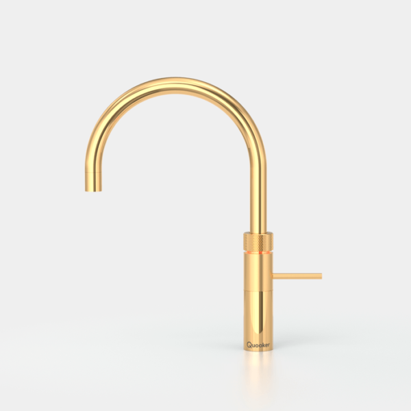 Quooker COMBI+ en CUBE Fusion Round  24kt verguld