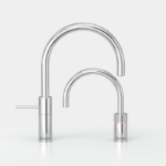 Quooker COMBI+ en CUBE Nordic Twintaps Round  chroom