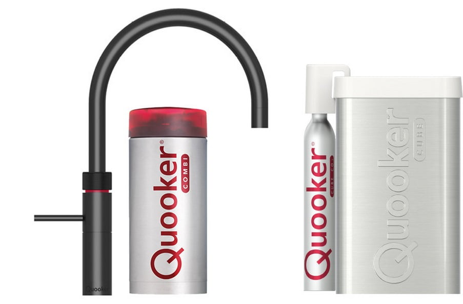 Quooker_Fusion_Round_Black_zwart_combi_CUBE Quooker COMBI+ en CUBE Fusion Round Zwart
