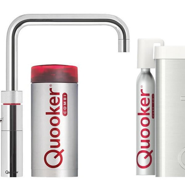 Quooker COMBI+ en CUBE Fusion Square  chroom