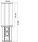 Evoline® V-Port-USB, Opbouwstopcontactelement, roestvrij staal - Afbeelding 3