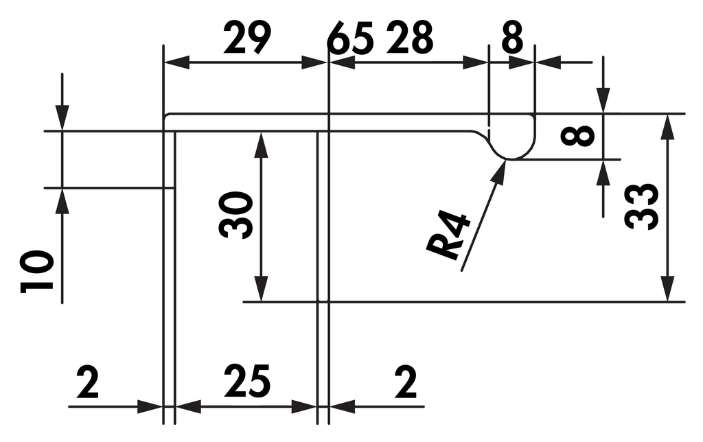 S13068_S13068_200 Handdoekhouder voor greeploze keukens lengte 520mm mat zwart - Afbeelding 4