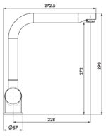 Drive 1, Eengreepsmengkraan, Zwart mat, hoogdruk - Afbeelding 3