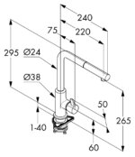 L-INE XS 3, zwart mat, hoogdruk - Afbeelding 2
