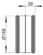 SF-RVB 150 Buisverbinder rond COMPAIR Steel - Afbeelding 2