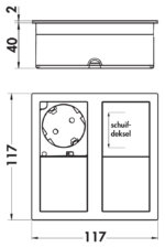 Plaza 2, 2-voudig, zwart mat - Afbeelding 3