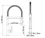 Drive 6, Eengreepsmengkraan, Zwart mat, hoogdruk - Afbeelding 2