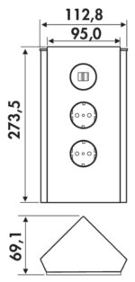 Mira hoek glas USB, roestvrij staal/glas zwart - Afbeelding 2