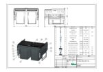 Cox® Base 360 K/600-3, Afvalverzamelaar met frontuittreksysteem, met biologisch deksel, antraciet, H 360mm - Afbeelding 3