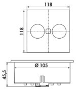 Duplex E USB contactdoos, met veiligheidscontactdozen, roestvrij staal - Afbeelding 4