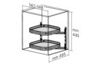 Kessebohmer TurnMotion II met 2 draaiplateaus Antraciet - Afbeelding 4