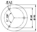 Colonna, tafelpoot, roestvrij staal, H 1160 mm - Afbeelding 2