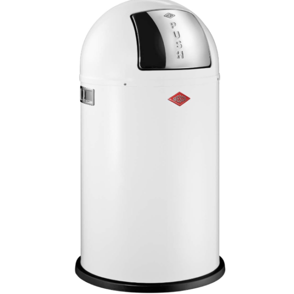 WESCO Pushboy Wit 50L Prullenbak Afvalemmer