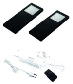 Slim pad F Dynamic Led 24V, Set met 2 spots, Zwart
