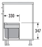 Afvalemmer HAILO AS Space Saver Tandem nr. 364491 - Afbeelding 2