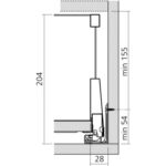 Blum MERIVOBOX ﻿Binnenvoorraadlade ME1Z reling H209mm - Afbeelding 4