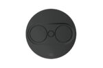 Twist 2 Dubbele contactdoos, met veiligheidsstopcontacten, zwart rond