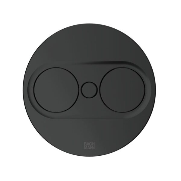 Twist 2 Dubbele contactdoos, met veiligheidsstopcontacten, zwart rond