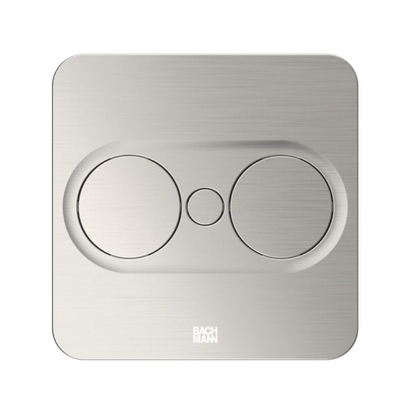 Twist 2 Dubbele contactdoos, met veiligheidsstopcontacten, RVS vierkant