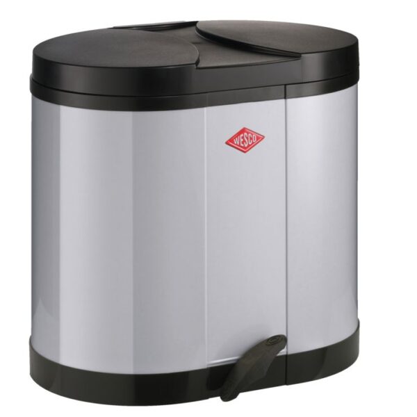 WESCO ECO 30L DOUBLE BIN Cool Grey Prullenbak Pedaalemmer