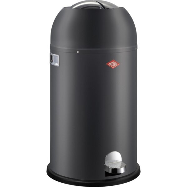 wesco-wesco-kickmaster-prullenbak-33L-mat-grafiet-pedaalemmer-grafietmat