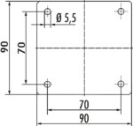 Kreta 2 recht, Console, mat zwart, H 230 mm - Afbeelding 3
