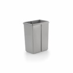 WESCO® Reserve inzetbakjes, Enkele emmer, alu grijs, 8 liter