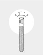 Flex-Roestvrij stalen slang wartelmoer, Sanitaire slang, L 1000 mm - Afbeelding 2