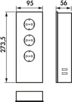 Mira glas USB A, Contactdooselement, roestvrij staal/glas zwart - Afbeelding 2