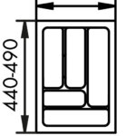 Bestekelement 1, Bestekelementen, voor 400 mm kastbreedte