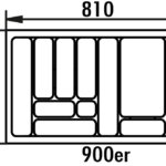 Bestekelement 5, Bestekelementen, voor 900 mm kastbreedte, B 810, D 480 mm