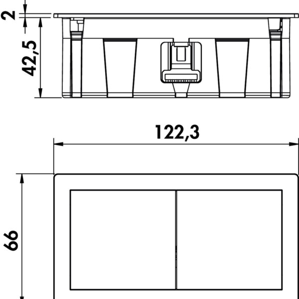 VersaHit Mono, Contactdooselement, zwart mat