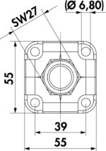 Water Box, Verdeler, verchroomd - Afbeelding 3