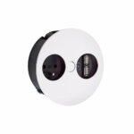Twist USB A, Contactdooselement, met Belgische/Franse stopcontact, wit mat