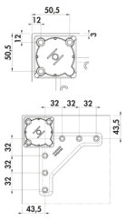 Quadra, Steunvoet, mat zwart gepareld, H 1100 mm - Afbeelding 3