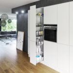 VS TAL Side frame, Etage-uittreksysteem, H 1824 mm, voor 6 korven, zilver