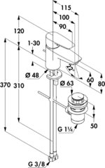 Kludi Pure & Solid Bad, Wastafelkraan, chroom, hoogdruk - Afbeelding 2