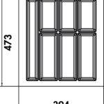 Adesso 1, Bestekelementen, voor 500 mm kastbreedte
