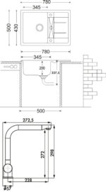 Corto 780 – set, spoelunit, graniet nero, set, incl. Drive 1S, roestvrij staalkleurig/zwart - Afbeelding 4