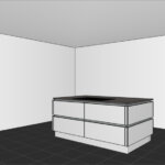 Manubrio LED set 1, Lamp, voor eilandgrootte tot max. 180 x 135 cm