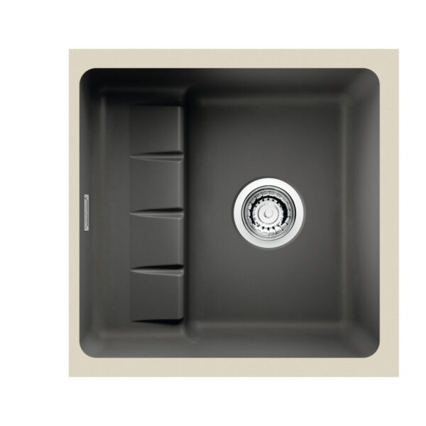 PickUP U – set 1, spoelunit, leisteen, incl. Arco 2, chroom