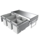 Cox® Base 360 S/900-4, Schuiflade, zonder biologisch deksel, lichtgrijs, H 360 mm