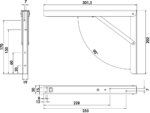 Vettore klapconsole, Console, 400 x 270 x 36 mm - Afbeelding 2