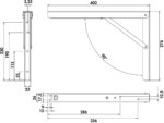 Vettore klapconsole, Console, 400 x 270 x 36 mm - Afbeelding 3