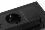 Evoline® BackFlip USB C, Contactdooselement, met veiligheidsstopcontacten, vlakbouw H 2,6 mm, zwart gelakt - Afbeelding 2