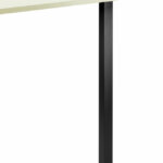 Kreta vierkante voet aluminium, Steunvoet, zwart mat, H 870 mm