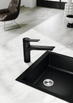 Kludi Mix 1, Gootsteenkraan, zwart mat, hoogdruk