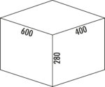 Cox Stand-UP® 280 S/600-3, Systeem voor afvalinzameling, met biologisch deksel, antraciet, H 275 mm - Afbeelding 3