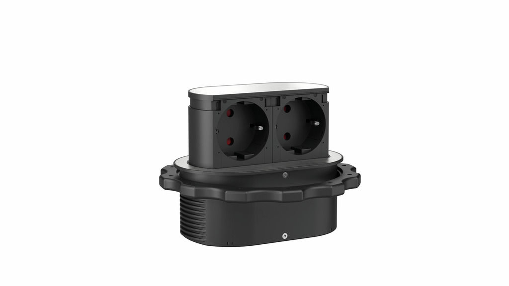 S14228_7053198_P1_DC Piccolino, Contactdooselement, paneel roestvrij staal - Afbeelding 1