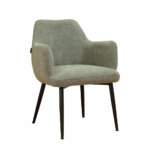 Maya 1R, Stoel, onderstel zwart, bekleding groen (01)